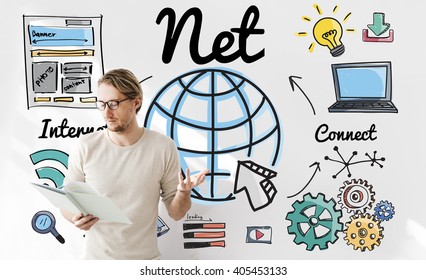 Net Network Networking Connection Internet Concept Stock Photo ...