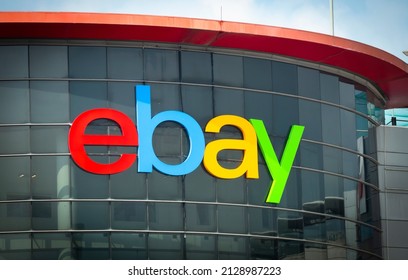 NETANYA-ISRAEL - FEBRUARY 2022: The facade of eBay online sales leader offices