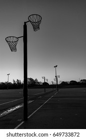 Netball Court Black And White