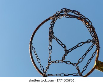 Netball Hoop Against Blue Sky