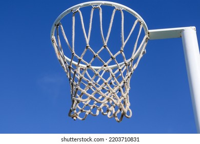 Netball Hoop Against Blue Sky