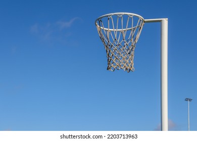 Netball Hoop Against Blue Sky