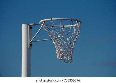 Netball Hoop With A Blue Sky