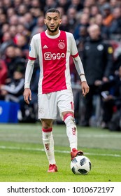 NETHERLANDS, Amsterdam - January 21th 2018: Ajax Player Hakim Ziyech During The Ajax - Feyenoord Match 