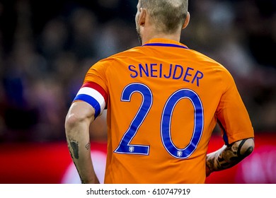 NETHERLANDS, AMSTERDAM - March 29th 2017: Friendly Match Between The Netherlands And Italy , Wesley Sneijder 