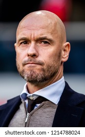 NETHERLANDS, AMSTERDAM - Octobber 28th 2018  Ajax Trainer Coach Erik Ten Hag During Ajax - Feynoord