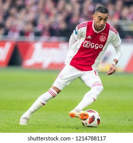 NETHERLANDS, AMSTERDAM - Octobber 28th 2018  Ajax Player Hakim Ziyech During The Match Ajax - Feyenoord