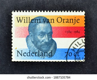 Netherlands - circa 1984 : Cancelled postage stamp printed by Netherlands, that shows Willem van Oranje, circa 1984.