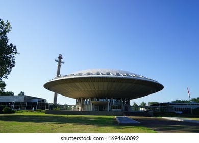 Netherlands, Eindhoven - August 12 2019: Evoluon building - a conference centre and former science museum erected by the electronics and electrical company Philips in Eindhoven in 1966.