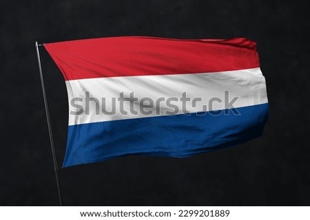 Netherlands flag isolated on black background with clipping path. flag symbols of Netherlands. flag frame with empty space for your text.