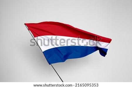 Netherlands flag isolated on white background with clipping path. flag symbols of Netherlands. flag frame with empty space for your text.