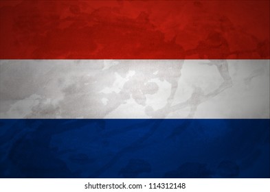 Netherlands Grunge Flag