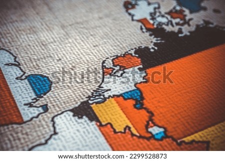 Netherlands on europe map background