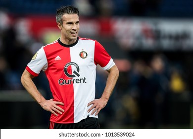 NETHERLANDS, ROTTERDAM - January 28th 2018: Robin Van Persie During He's First Match In De Kuip Stadium During Match Feyenoord - ADO Den Haag