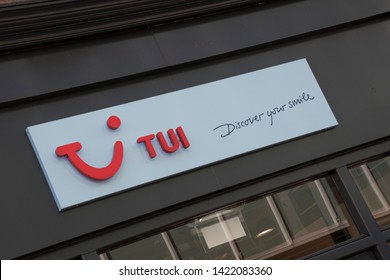 Netherlands,Deventer,februari 2019:Shop,exterior With Logo Tui