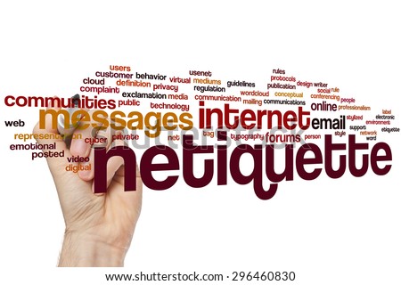 Netiquette concept word cloud background