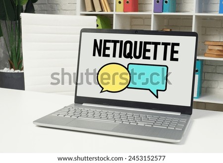 Netiquette and Email etiquette is shown using a text
