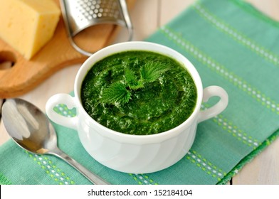 Nettle, Cheese And Fresh Green Cream Soup