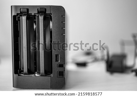 network attached storage NAS with a single bay pulled setup at a home office and remote work redundancy