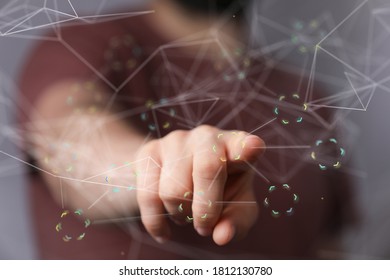 network binary code interface digital touch