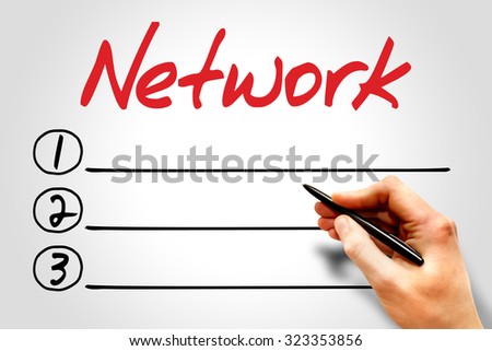 Network blank list, business concept