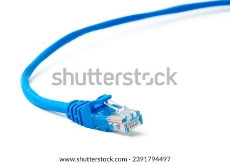Network cable isolated on white background studio shot