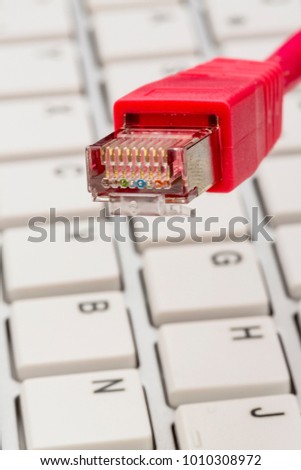 network cable on keyboard