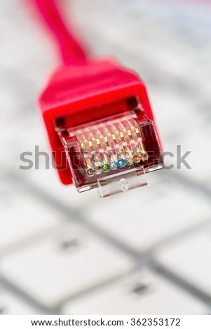 network cable on keyboard