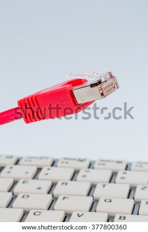 network cable on keyboard