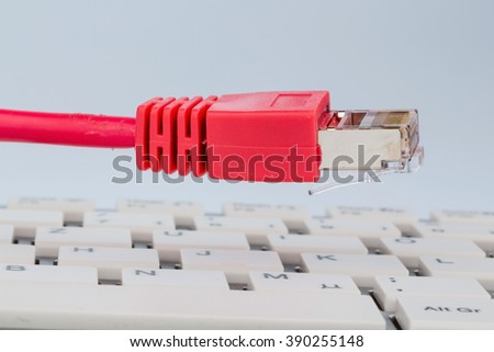 network cable on keyboard