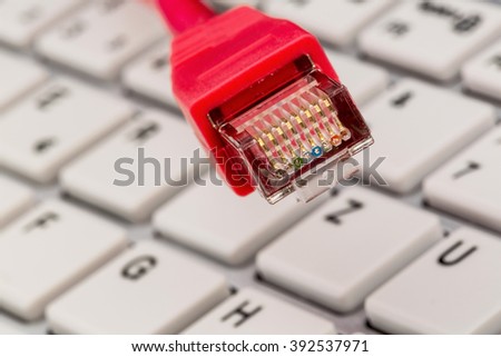 network cable on keyboard