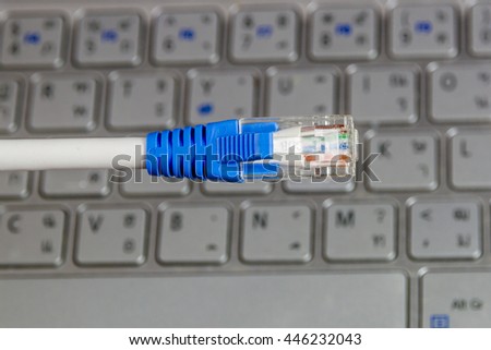 network cable on keyboard
