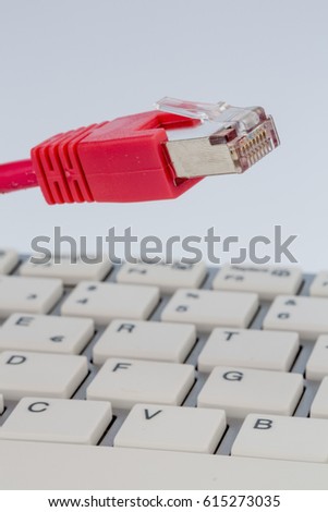 network cable on keyboard