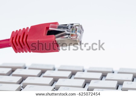 network cable on keyboard
