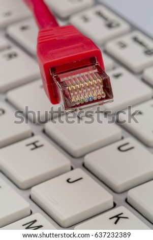 network cable on keyboard