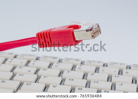 network cable on keyboard