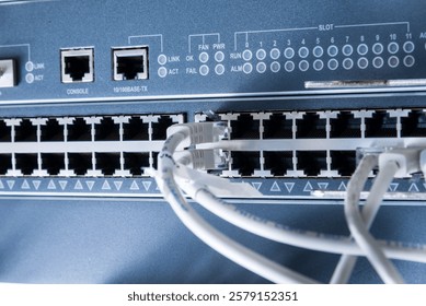 network cable plugged in data center switch - Powered by Shutterstock - Get 15% off with code: PIKWIZARD15