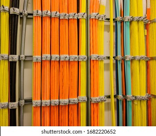 network cable RJ45 patch cable in a data center