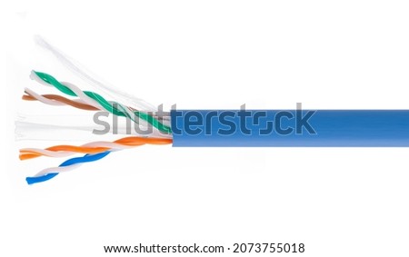 Network cable, twisted pair cable  Cable construction, cross-section - Isolated  Comumunication wire