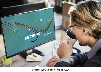 Network Communication Connection Web concept