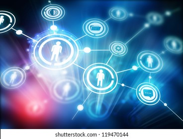Network Community - Illustration with connected people.