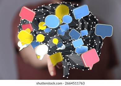 Network of Connected Speech Bubbles in a Brain