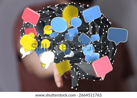 Network of Connected Speech Bubbles in a Brain