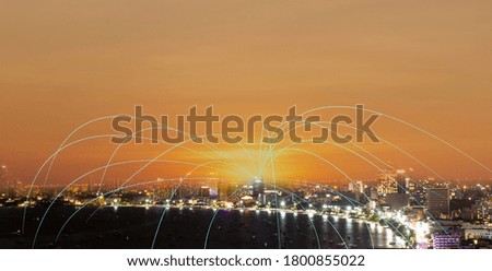 Similar – Image, Stock Photo BERLIN SKYLINE VS. SUNSET