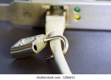 Network device with open lock