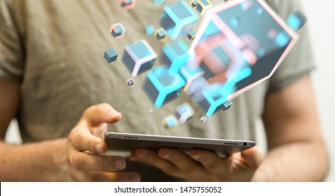 network digital data in hand