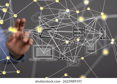 network digital interface in hand