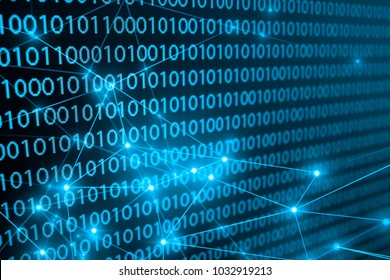 network digital technology background, ai data 01 computer code binary, connection of internet of things, 3d illustration background, future of deep learning, grid area ofserver online