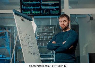 network engineer working in server