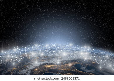 Network, globalisation and earth image
